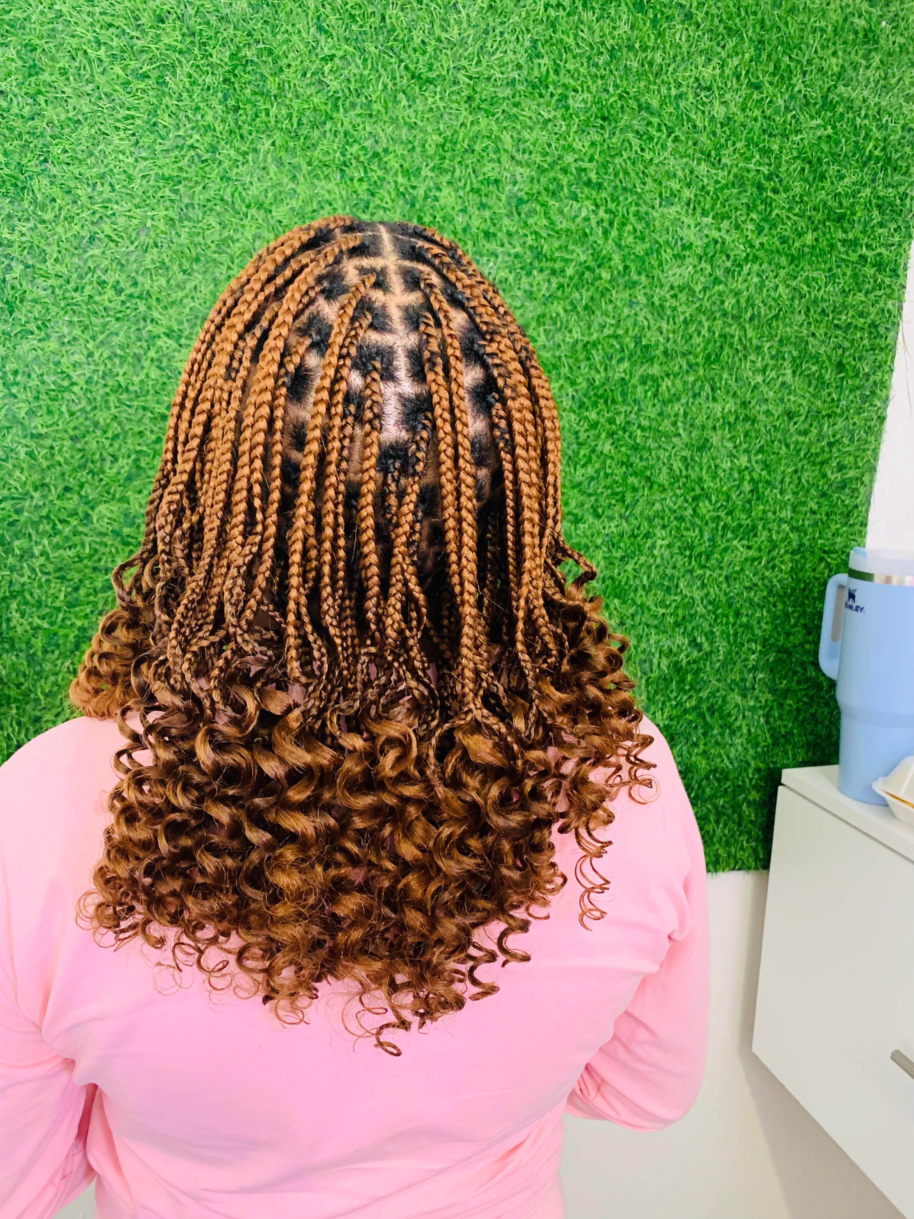 Short Curled Braids